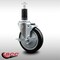 Service Caster 5'' SS Black Poly Swivel 1-1/4'' Expanding Stem Caster with Brake SCC-SSEX20S514-PPUB-BLK-TLB-114 - alternate 2